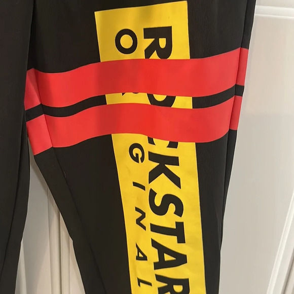 Rockstar Black track jogging pants size Small Streetwear - Picture 12 of 16